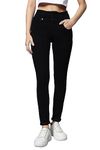 HIGH Star Women's Plus Size Slim-Fit Stretchable Jeans Black