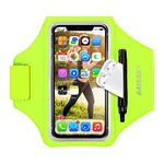 Running Armband with Airpods Zipper Pocket Cell Phone Armband Holder Sweatproof Sports Gym Armband Case Fits iPhone 14/14 Pro Max/13/13 Pro/12 Pro Max/11 /11Pro/XR/XS Max with Touchscreen up to 6.9"