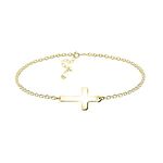 Sofia Milani - Women's Bracelet 925 Silver - Gold Plated - Cross Pendant - 30133