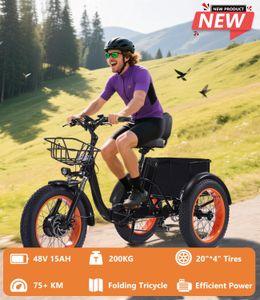 NOMIGO Electric Tricycle – 20x4 Fat Tire, Adult E-Bike