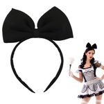 Bow Headbands Headdress for Women Girls Black Bow Headband Large Bowknot Hairband Huge Bowknot Hair Bands Hair Hoop Perfect Hair Accessories for Cosplay Costume Party Decoration