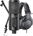 Audio-Technica Creator Pack for Podcasting, Streaming, Gaming and Content Creation Black