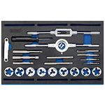 Draper 63520 Combination Tap and Die Metric and BSP in Eva Foam Insert Tray ,Blue,22 Piece Set