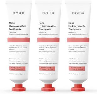 Boka Fluoride Free Toothpaste, Nano Hydroxyapatite Toothpaste, Appropriate for Sensitive Teeth - for Adult Oral Care - Cinnamon Mint Flavor, 4 Fl Oz 3Pk US Manufactured