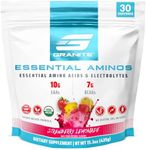 Granite 10g Essential Amino Acids Powder | Muscle Recovery Supplement for Muscle Growth | 7g BCAA Powder with Electrolytes | 30 Servings | Strawberry Lemonade Flavor | Soy & Gluten Free | Made in USA