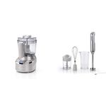 Cuisinart Cordless Mini Prep Pro | Mini Chopper and Food Processor | 900ml Capacity | Rechargable | Silver | RMC100U & Cordless Pro Hand Blender and Mini Chopper, Rechargeable, Silver, RHB100U