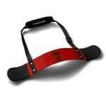 Gymreapers Bicep Arm Blaster -Thick Aluminum Support Bicep Curl Isolator w/Contoured, Padded Edges - Adjustable Bicep Bomber for Weightlifting & Bodybuilding (Red)