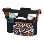 Stroller Organizer Momcozy Pram Bag Organiser Multifunctional Baby Pram Buggy Storage Bag with Detachable Pocket, Mobile Phone Pocket, 2 Cup Holders & Shoulder Strap Pushchair Organiser