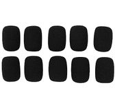 10 Pack Black Foam Mic Cover, Microphone Windscreen Replacement Microphone Windshield Sponge Covers for Telephone Headset Meeting MicNice and Fashion