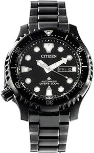 Citizen Mens Analogue Automatic Watch Promaster Marine, Black/Black, One Size, Bracelet