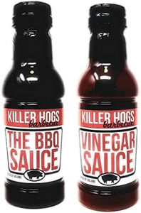 Killer Hogs Barbecue Sauce Variety Pack - Original BBQ Sauce and Vinegar Sauce - Pack of 2 Bottles - 16 oz Per Bottle - 32 oz Total
