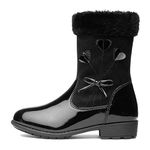 Walkright Leslie Kids Black Patent Calf Boot - Size 2 UK - Black