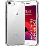 TheGiftKart Ultra-Hybrid Crystal Clear Back Case Cover for iPhone 7/8 / SE 2020 / SE 2022 | Shockproof Design | Camera Protection Bump | Hard Clear Back Bumper Case Cover (Silicone | Transparent)