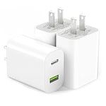 3 Pack USB C Charger Block, Dual Po