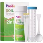 PooTe Soil pH Test Kit - 100 Strips 2-in-1 Soil Testing Kit (3.5-9 Range) with Plastic Tube - Professional Tester Soil Nitrogen & pH for Garden Home Lawn Grass Yard