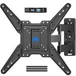 Mounting Dream TV Mount for Most 26-55 Inch TVs, Full Motion TV Wall Mount with Perfect Center Design on Single Stud Articulating Mount Max VESA 400x400mm up to 77 LBS, MD2413-MX