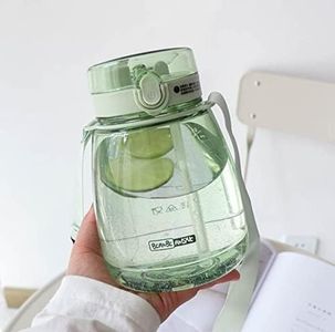 MOIOIBE Girls Water Bottles for School, Upgrade Aesthetic Water Bottles, Cute Water Bottles with Handle, Water Jug Green