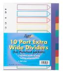 A4 Extra Wide Colour Coded 10 Part Strong Filing Subject Dividers Tabbed Index