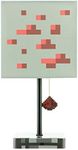 Minecraft Table Lamp with Metal Base and Fabric Shade with Redstone Chain Pull