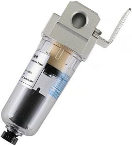 CrocSee C1.8C.027 1/4" NPT Thread 26CFM Automatic Drain Air Compressor Compressed In Line Particulate Moisture Water Trap Filter Separator with Mount