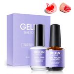 Gellen Gel Nail Polish Remover Kit - Gel Polish Remover and Latex Tape Peel Off Liquid, Gel Remover for Nails in 3-5 Minutes, Gel Remover Kit Cuticle Guard for Nail Art Liquid Latex Barrier Protector