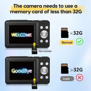 CAMKORY 44MP 1080P Digital Camera – Black