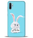 Silence Printed Cute Rabbit Cartoon Designer Mobile Hard Back Case Cover for Samsung Galaxy Note 10 Plus -Protective Smartphone Cover