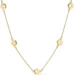 Ana Luisa Gold Chain Rowena Flower Necklace - 14K Gold Plated Link Chain Necklace - Easy-To-Layer, Hypoallergenic, Water-Resistant & Tarnish-Free Necklace - Adjustable Chain Length - Women Gift Ideas