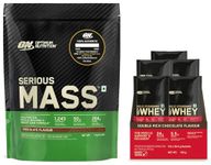 OPTIMUM NUTRITION (ON) Serious Mass Gainer powder (Veg) - Pack of 1 kg (Chocolate) & Optimum Nutrition (ON) Gold Standard 100% Whey Protein - 5 X 30.4 g (Double Rich Chocolate) COMBO
