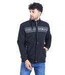 Dollar Jacket For Men Casual Zipper Bomber For Winter In Black