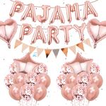 Pajama Party Balloons for Girls - Pajamas Party Supplies Spa Party Balloons Sleepover Decorations Rose Gold Party Balloons for Girls Night Decorations Sleepover Party