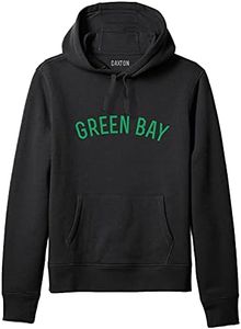Daxton Adult Unisex Soft Pullover USA Cities States Comfort Hoodie Fleece Sweatshirt, Green Bay Black Green, 2XL