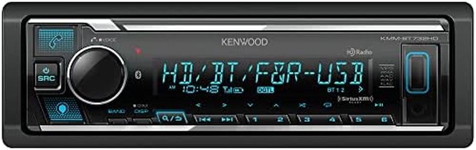 KENWOOD KMM-BT732HD Bluetooth Car Stereo with USB Port, AM/FM Radio, MP3 Player, Multi Color LCD, HD Radio, Detachable Face, Built in Amazon Alexa, Compatible with SiriusXM Tuner