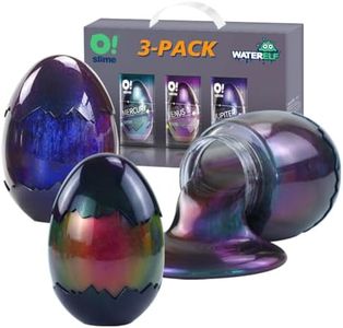 WATERELF 3Pc Galaxy Slime Stocking Stuffers for Kids, Fidget Sensory Artistic Therapy Slime Toys for Boys Girls Adults, Stress Relief Non-Sticky - Each 420ml 18oz - Green/Blue/Purple