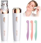 Epilator, 2 in 1 Facial Hair Removal for Women, Bikini Trimmer Face Hair Removal Device, Electric Facial Hair Remover for Women Painless Smooth Glide Epilator for Women Face Lips Chin Peach Fuzz