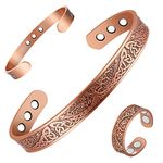 Cigmag Copper Magnetic Bracelet for Women 99% Solid Pure Copper Ultra Strength Magnet Adjustable Brazaletes Cuff Bangle with Gift Box (Tree of Life)