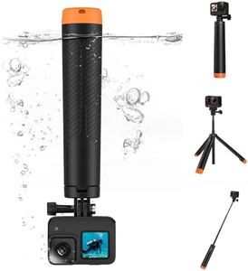 Vkesen Floating Handle Selfie Stick Tripod, Waterproof Telescopic Hand Grip/Monopod for Go Pro Hero 13/12/11/10/9, DJI Osmo Action 5 Pro/4, Insta360 Ace Pro, AKASO EK7000 and Other Action Cameras