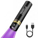 Alonefire SV94 395nm Small UV Torch Light 3W USB C Rechargeable Mini Black Light Money Checker for Resin Curing, Pet Urine Detection, Scorpion, Fishing, Minerals, Leaks, Bed Bug with Built-in Battery
