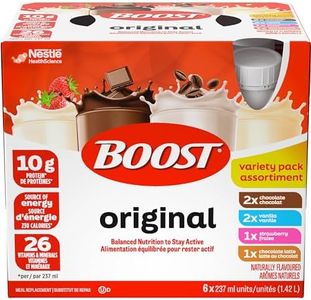 BOOST Original Meal Replacement Drink, 6x237ml Variety Pack, Case Pack of 4, Packaging May Vary