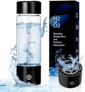 Hydrogen Water Bottle, Portable Rechargeable Hydrogen Water Bottle Generator, 3 Min Quick Electrolysis 460ml for Travel Office Exercise Daily Drinking (Black)