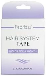 Fearless Tape - 36 Count Double Sided Tape Strips for Hair Systems, Wigs, and Toupees | Clear, Latex-Free & Skin-Friendly Adhesive - Strong Hold for Polyurethane & Lace Products