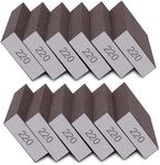 Tanbupu 12Pcs Sanding Sponge 220 Grit Fine Sanding Blocks for Drywall Metal Wood Washable and Reusable