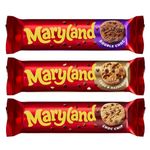 Chocolate Chip Cookie Bundle Pack - Maryland Double Chocolate, Chocolate Caramel & Chocolate Chip 200g x Pack of 3