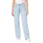 kensie Jeans for Women Kaya High-Rise Wide Leg Raw Hem 32-Inch Inseam, Pace, 6