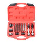 13Pcs Alternator Pulley Removal Tool Kit Alternator Pulley Removal Tool Car Pulley Removal Decoupling Puller tools