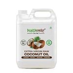 Hathmic Raw Extra Virgin Cold Pressed Coconut Oil, 5L HDPE