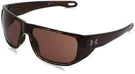 Under Armour Men's Ua Attack 2 Sunglasses, Wood Brown/Brown, 63mm, 16mm