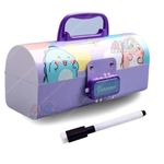 Alokik Enterprise Plastic Alokik Kids Dino Purple Pencil Box, Suitcase Style Password Lock Pencil Case, Multi-Layer for Kids,Boys,Girls,Stationary Organizer Case for Kids,Return Gift for Kids