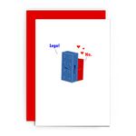 Lego Anniversary Card - Husband Wife Partner Birthday Valentine's Day Cute Lego No! I Love You Funny Birthday card for him or her