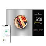 HealthSense Kitchen Weighing Machine for Food|Digital Weight Scale for Home with Nutritional Calculator App 24 Nutrients LED Display Tare Function Stainless Steel Platform |1Year Warranty(KS100)
